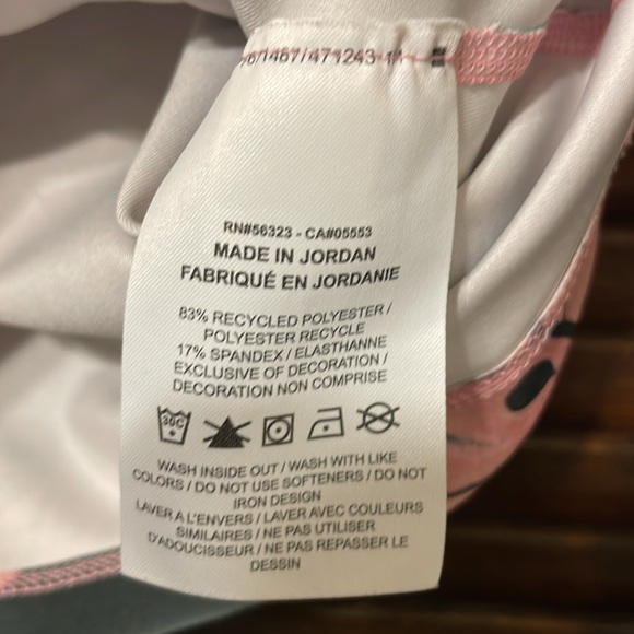 Nike Dri-Fit Pink Palm Tree Cropped Workout Tank - Picture 6 of 7